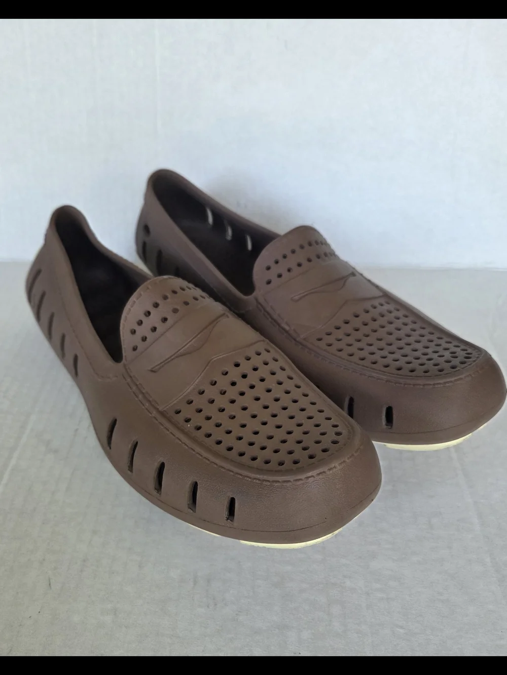 Floafers Country Club Driver Size 10 Brown Men's Slip On Water Boating Loafers